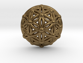Flower Of Life Dome in Polished Bronze