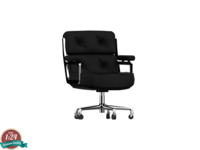 Miniature Eames Executive Chair - Charles and Ray  in White Natural Versatile Plastic: 1:24