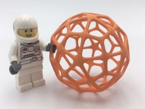 Deltoidal Hexecontahedron in Orange Processed Versatile Plastic