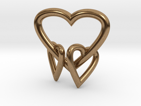 Heart Pendant in Natural Brass
