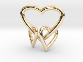 Heart Pendant in 14k Gold Plated Brass