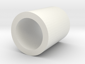 Tube squeeze / fixing cylinder matching tube 10/12 in White Natural Versatile Plastic