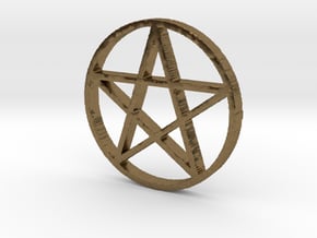 Pentagram (Pentacle) in Natural Bronze