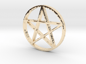 Pentagram (Pentacle) in 14k Gold Plated Brass