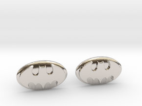 Batman Cufflinks in Rhodium Plated Brass