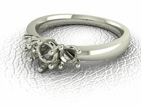 Classic Solitaire 9 NO STONES SUPPLIED in 14k White Gold