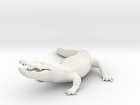 Printle Animal  Alligator - 1/24 in White Natural Versatile Plastic