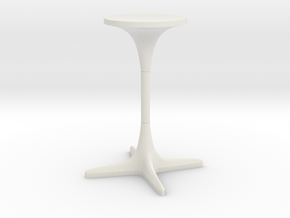 Burke Tulip Table Propeller Base in White Natural Versatile Plastic: 1:24