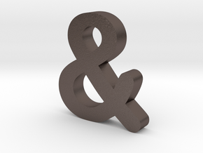 Ampersand in Polished Bronzed Silver Steel