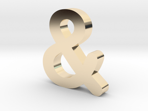 Ampersand in 14k Gold Plated Brass