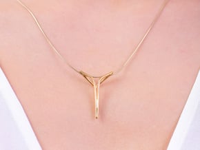 YOUNIVERSAL Y5, Pendant. Elegance in Motion in 18k Gold Plated Brass