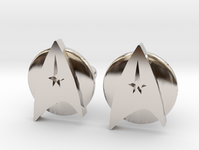 Starfleet Cufflinks in Platinum