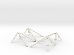 Landing Gear Outriggers in White Natural Versatile Plastic
