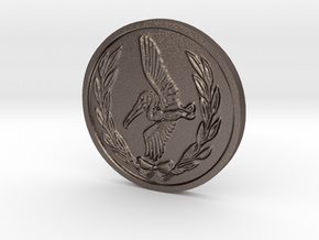 Coin Resident Evil  in Polished Bronzed Silver Steel