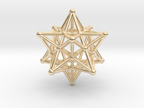 Stellated Dodecahedron -12 Pointed Merkaba in 14K Yellow Gold