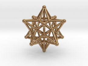 Stellated Dodecahedron -12 Pointed Merkaba in Polished Brass