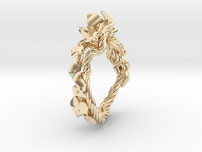 Garden Ring in 14k Gold Plated Brass: 6 / 51.5