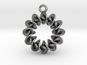 Helical Earring 1 in Polished Silver