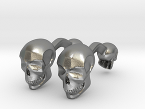 Volumatik Cufflinks Skull in Natural Silver