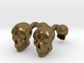 Volumatik Cufflinks Skull in Natural Bronze