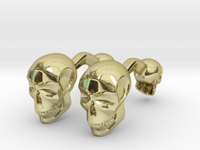 Volumatik Cufflinks Skull in 18k Gold Plated Brass