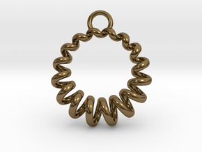 Spiral Earring in Polished Bronze