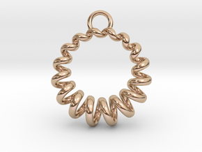 Spiral Earring in 14k Rose Gold Plated Brass