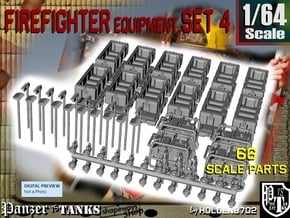 1-64 Firefighter Equipment Set 4 in Tan Fine Detail Plastic