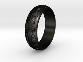 Ray F. - Ring in Matte Black Steel: 3.5 / 45.25