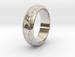 Ray F. - Ring in Rhodium Plated Brass: 3.5 / 45.25