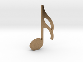 Music Pendant - Semiquaver (16th Note) in Natural Brass