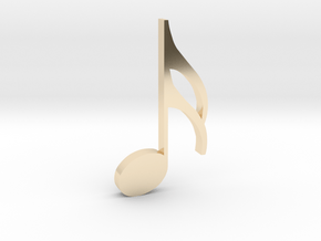 Music Pendant - Semiquaver (16th Note) in 14k Gold Plated Brass