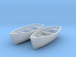 Wooden boat. HO Scale (1/87) in Smooth Fine Detail Plastic