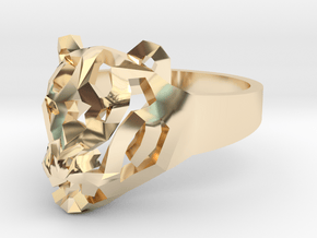 Star Tiger Ring in 14k Gold Plated Brass: 7 / 54