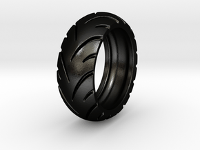 Ray Zing - Tire Ring Hollowed in Matte Black Steel: 6 / 51.5