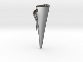 Vase lapel pin in Polished Silver