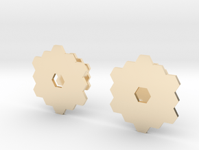 James Webb Space Telescope Cuff Links in 14k Gold Plated Brass