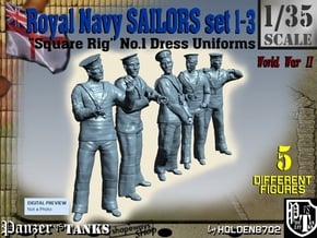 1-35 Royal Navy Sailors Set1-3 in Tan Fine Detail Plastic