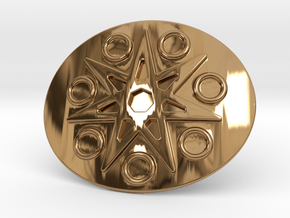 Eptagramma Belt Buckle in Polished Brass