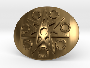 Eptagramma Belt Buckle in Polished Bronze
