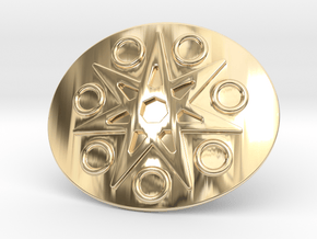 Eptagramma Belt Buckle in 14k Gold Plated Brass