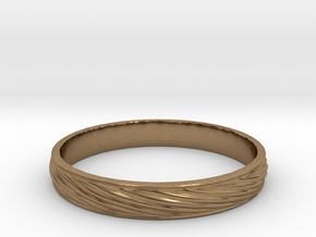 SculptedTwisted Ring in Natural Brass