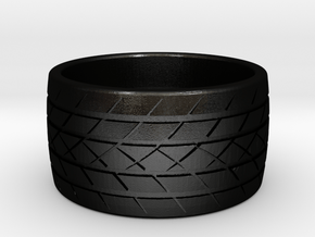 Tire Ring in Matte Black Steel: 6 / 51.5