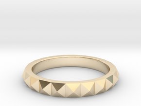 studded ring in 14k Gold Plated Brass