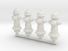 Hydrant 28mm Group in White Natural Versatile Plastic