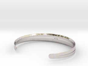 Stitch Bracelet in Rhodium Plated Brass: Medium