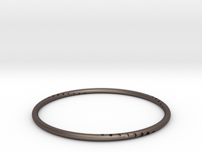 Orbit Bracelet in Polished Bronzed Silver Steel: Medium