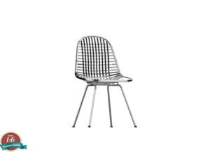 Miniature Eames DKX Wire Chair - Charles Eames in White Natural Versatile Plastic