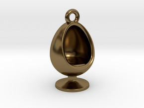 60s Inspired Series- Egg Chair Charm in Polished Bronze