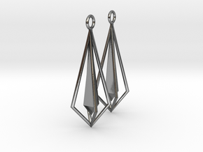 Geometric chic earrings in Polished Silver